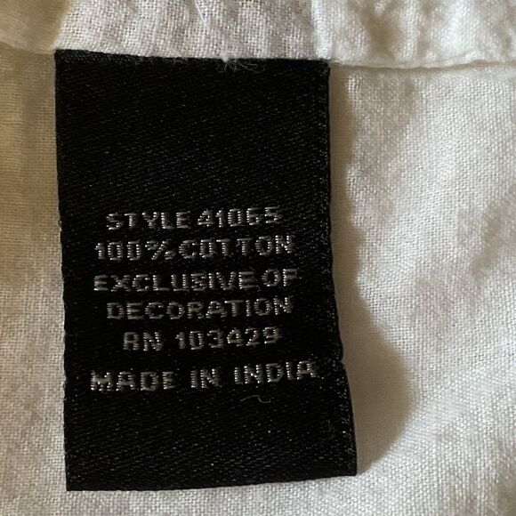 Summer WHITE EMBROIDERED WOMAN TUNIC/BEACH COVER UP SIZE M - Picture 9 of 11